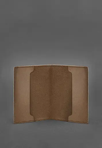 Кожаная обложка для удостоверения офицера 9.0 светло-коричневая Crazy Horse - фото 4