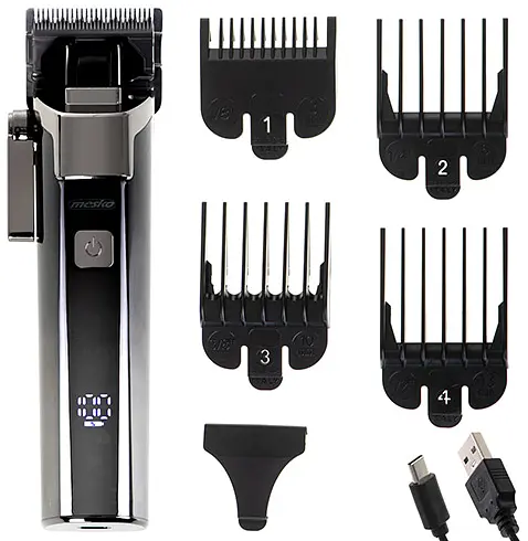 Машинка для стрижки с LED USB-c дисплеем Mesko MS 2842 - фото 9