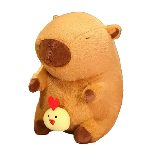 М'яка іграшка M 18196 Капібара 34 см, заводний механізм, блискавка на спині (6900077181968) - фото 1