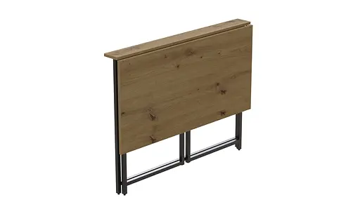 Стіл розкладний Моріс Ferrum-decor 750x1000x600 Чорний метал ДСП Дуб Артізан 16 мм (FRD-104674) - фото 9