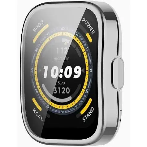 Чохол-накладка DK для Xiaomi Amazfit Bip 5 Silicone Face Case (silver) - фото 2