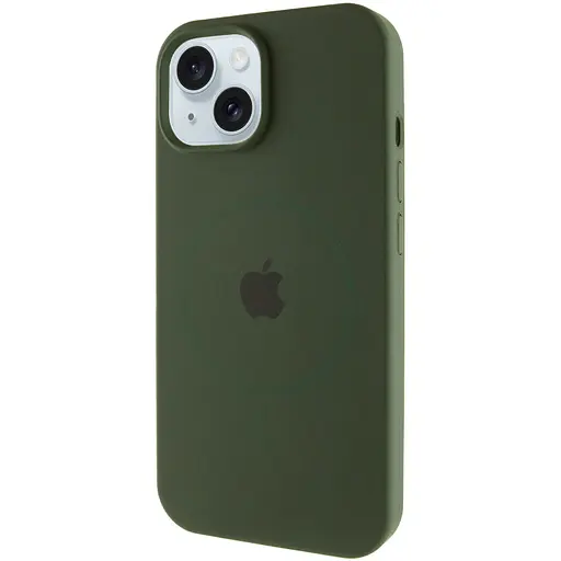 Чохол Epik Silicone Case Full Protective AA with MagSafe для Apple iPhone 15, 6.1 Зелений/Cyprus Green