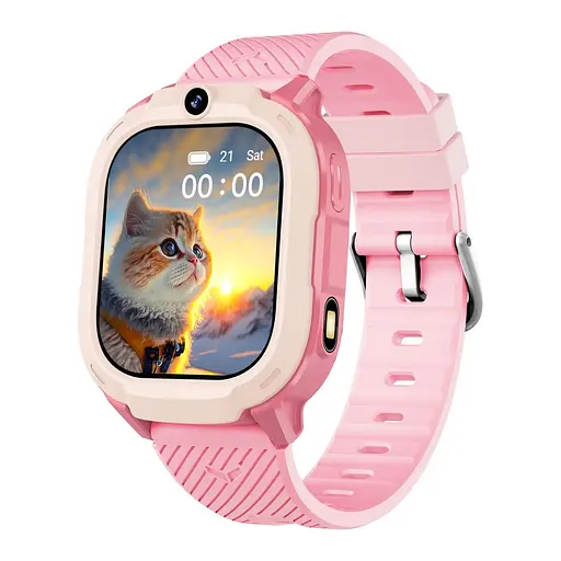 Детские смарт-часы Lemfo T70, 4G розовый - фото 1