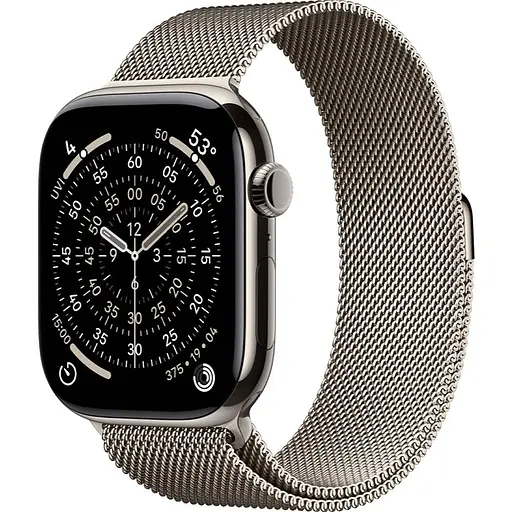 Смарт-годинник Apple Watch Series 11 GPS + Cellular 46 мм Natural Titanium Case with Natural Milanese Loop S/M (MFCY4) [151106]