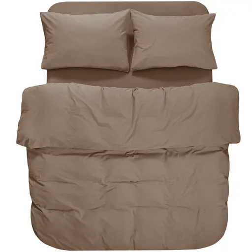 Постільна білизна Lotus Home Washed cotton Kansas коричневий євро (svt-2000022350020)