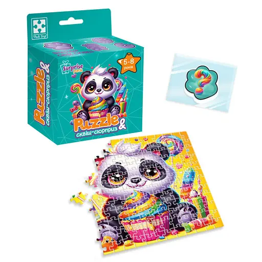 Дитячі пазли з сюрпризом "Панда" Vladi Toys VT8030-08, 180 деталей - фото 2
