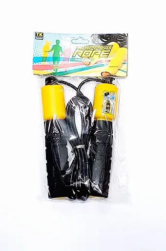 Скакалка С 34203 со встроенным счетчиком, длина 295 см, в кульке (6900067342034) Чtрный - фото 1