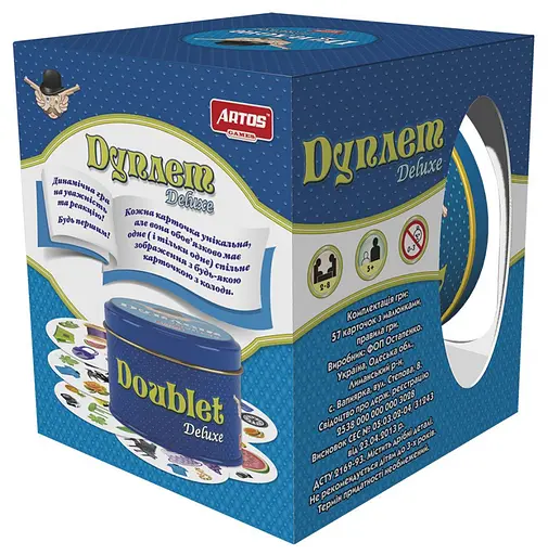 Настольная игра "Дуплет Deluxe" 1038 в металлической коробке - фото 2