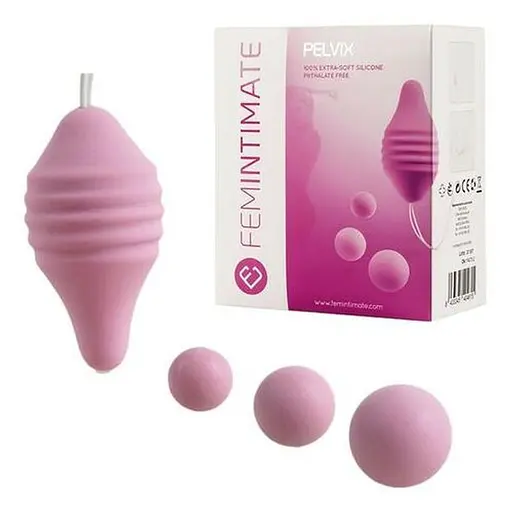 Вагінальні кульки Femintimate Pelvix Concept, 16.5 см, рожевий - фото 3