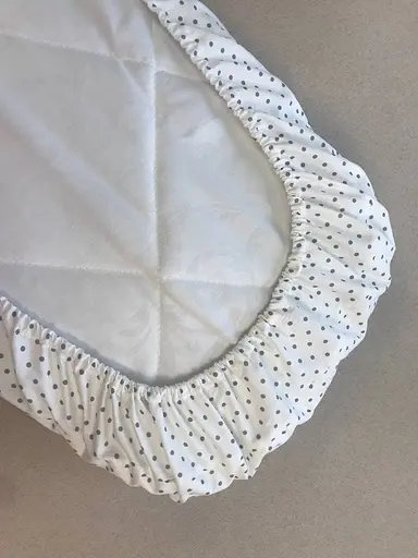 Непромокаемая простынь Moontime в коляску "Горошек серый" - фото 2