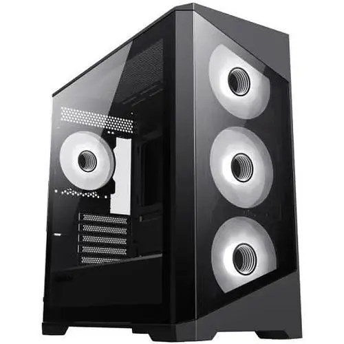 Корпус GameMax Destroyer TGB чорний, без БЖ, Mini Tower, Micro ATX / Mini ITX, 1xUSB 3.1, 2xUSB 2.0, 4x120 мм LED ARGB, - фото 1