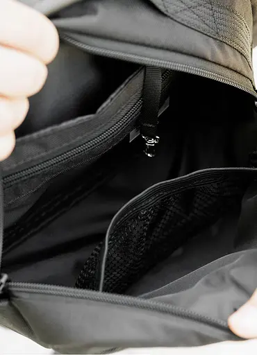 Сумка через плечо бананка Sambag Flex черная тканевая 30×17×10 см (85351065m) - фото 7