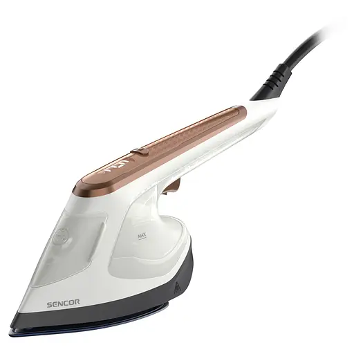 Sencor Отпариватель компактный, 1800Вт, 180мл, постоянный пар - 25гр, керамическая подошва, бело-коричневый - фото 3