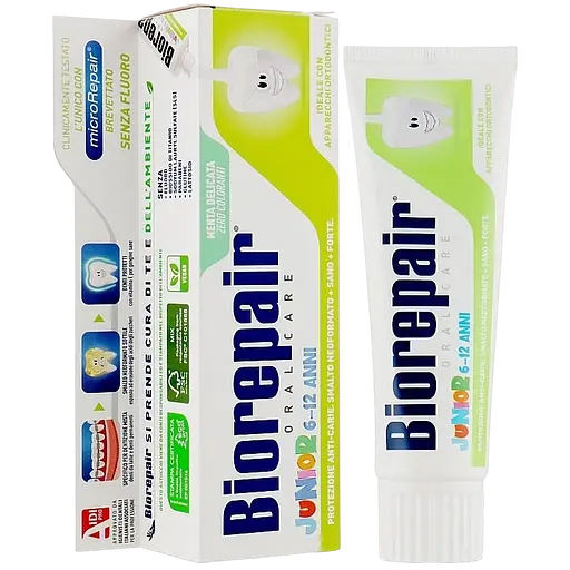 Набір: зубна паста Biorepair Plus Професійний захист та відновлення 75 мл  + дитяча зубна паста Biorepair Junior 7-14 років 75 мл - фото 3