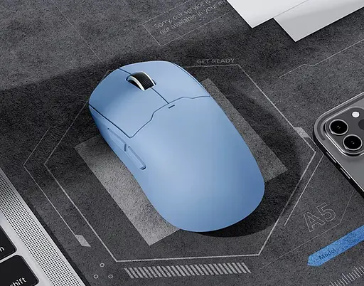 Компьютерная мышь MCHOSE A5 v2 Ultra беспроводная игровая PAW3395, 26000 DPI 2,4G+Bluetooth Blue - фото 3