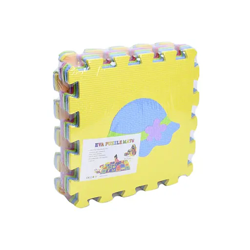 Детский коврик Мозаика "Предметы" Bambi MR 1275, 9 деталей, EVA, 30х30 см - фото 1