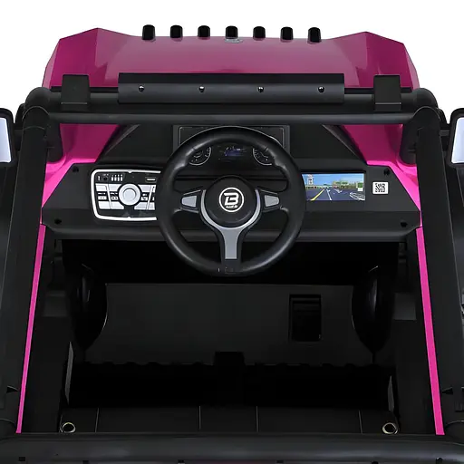 Електромобіль дитячий Bambi Джип Racer M 5824EBLR-8 одномісний 24V 4 мотори з пультом EVA-колеса шкіряне сидіння рожевий - фото 7