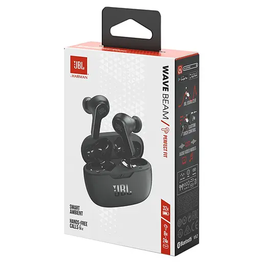 Гарнитура JBL WAVE BEAM Black (JBLWBEAMBLK) - фото 9