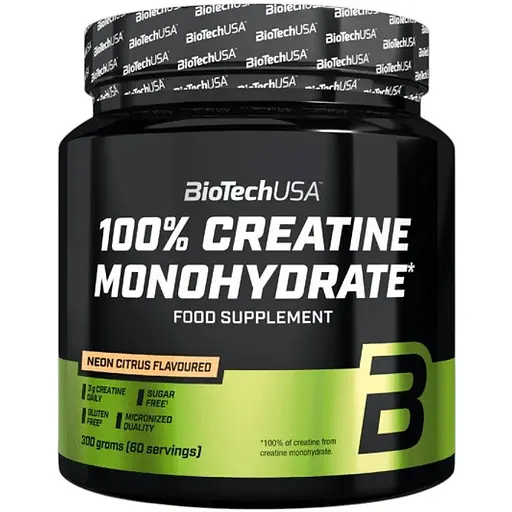 Креатин BiotechUSA 100% Creatine Monohydrate Neon citrus 300 г