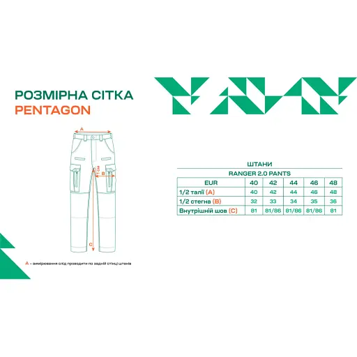 Штани Pentagon Ranger Pants 2.0 46 32" Black - фото 9
