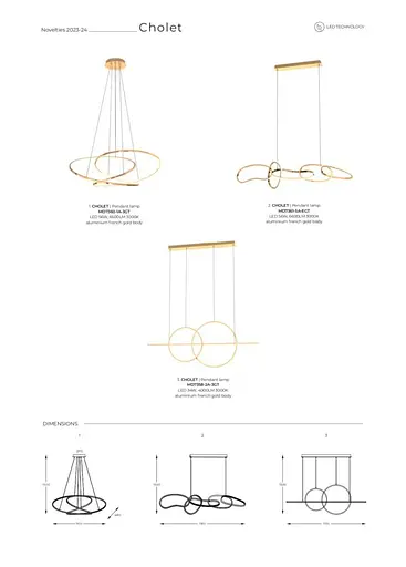 Люстра CHOLET MD7360-1A-3GT Zuma Line - фото 2