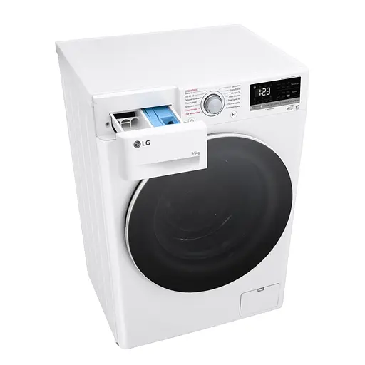 Стирально-сушильная машина LG фронтальная 9(5) кг 1200 А 48 см дисплей пара инвертор белый - фото 6