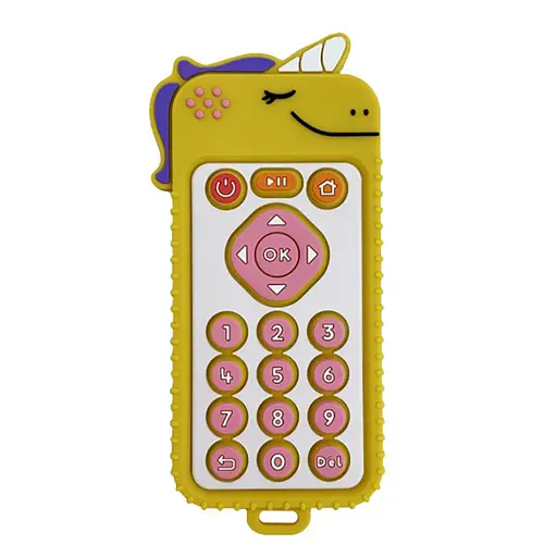 Силиконовый прорезыватель пульт "Единорог" Mega Zayka MGZ-0425(Yellow) - фото 1