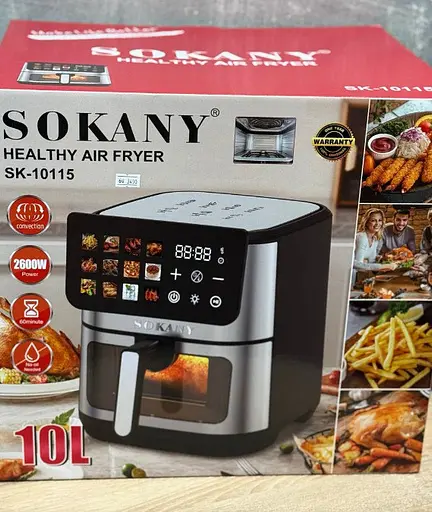 Аэрогриль мультипечь SOKANY SK-10115 10 л 2600 Вт сенсорная панель 12 программ для большой семьи - фото 2