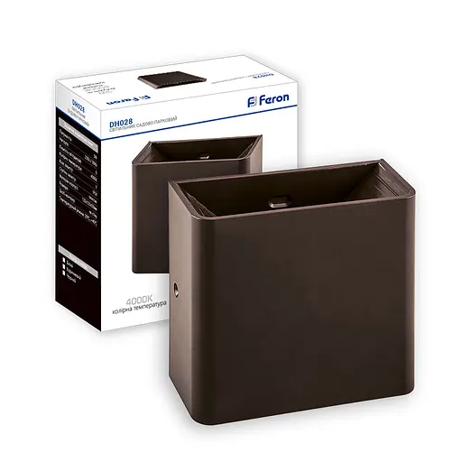 Архитектурный светодиодный накладной светильник Feron DH028 3Вт 4000K коричневый - фото 1