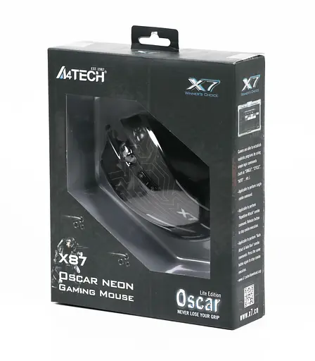 Мышь Bloody A4Tech X87 Oscar Neon USB Black (X87 (Maze)) - фото 4