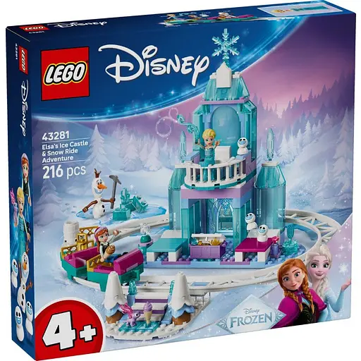 Конструктор LEGO Disney Frozen Крижаний палац Ельзи та веселе катання на санчатах 216 деталей (43281)