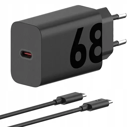 Комплект зарядний блок і кабель Motorola 68W USB-С 1m (MC-682N) - фото 2