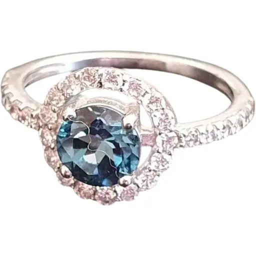 Серебряное кольцо Агни Ярина с топазом. 1596/9р-TLB 16