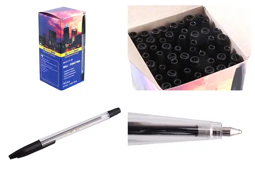 Ручка шариковая, черная, 50 шт., BM.8117-02 - фото 2