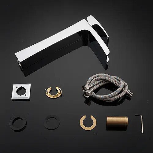 Смеситель для умывальника высокий водопад гайка Ø25 Gappo Jacob 1/8 G1007-21, Хром - фото 3