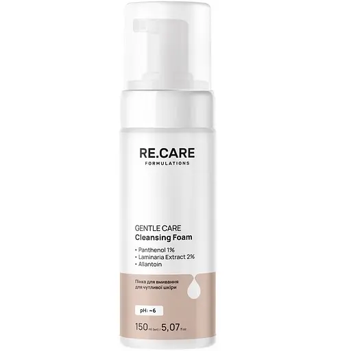 Пінка для вмивання для чутливої шкіри Re.Care Gentle Care Cleansing Foam 150 мл