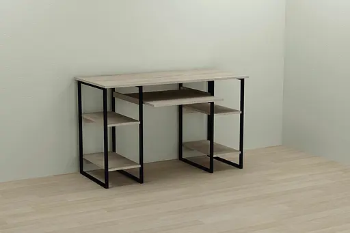 Компьютерный стол Ferrum-decor Тим 75x120x70 черный ДСП Дуб Сонома 16мм (FRD-103971) - фото 6