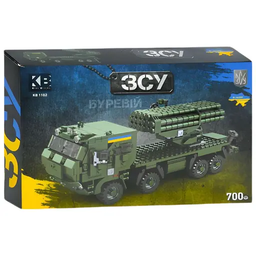 Конструктор KB 1102 "Військовий БТР" 700 деталей, ЗСУ, серія "Захисники Вітчизни", в коробці - фото 2