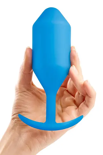 Анальна пробка B-Vibe Snug Plug 5, 16 см (блакитний) - фото 3