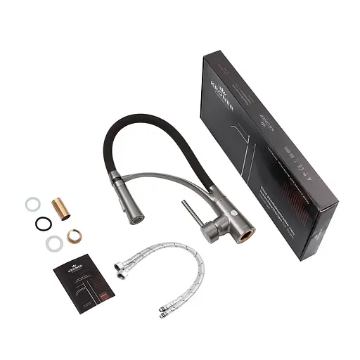 Змішувач для кухні Kroner KRP Ersel - GRP03393BLK Графіт - фото 9