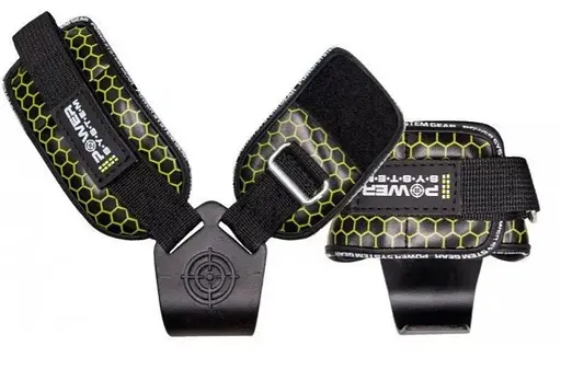 Крюки для тяги на запястье Power System PS-3360 Hooks V2 Black/Yellow XL (PS_3360_Black/Yellow XL) - фото 2