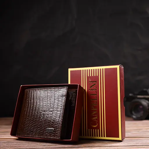 Мужской кожаный кошелек Canpellini 11х9.5х2 см acs0025671 - фото 8