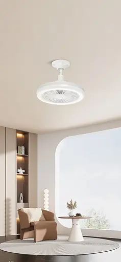 Світлодіодна люстра-вентилятор 2H-010, Білий - фото 2