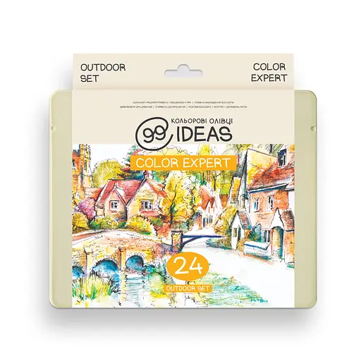 Набор цветных карандашей 99IDEAS "Color Expert" 24 цв., Outdoor, металл. коробка, 99CE-24OUTD