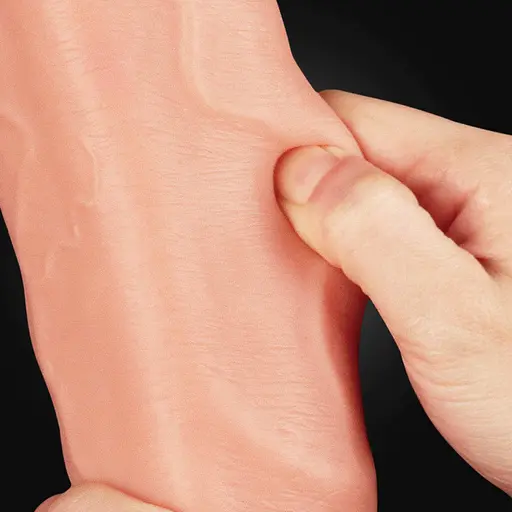 Фаллоимитатор реалистичный Dual Layer 30.5 см телесный - фото 5