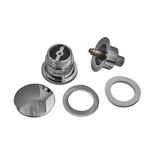 Донний клапан Koer PW-01-01 Click-Clack універсальний KR3400, Хром - фото 3