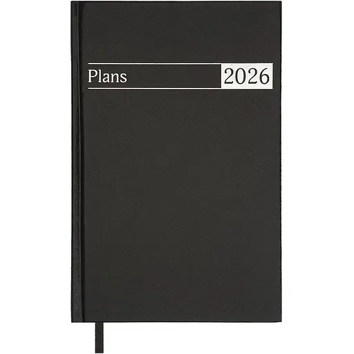 Ежедневник датированный Buromax Urban 2026 A5 бумвинил черный (BM.21169-01)