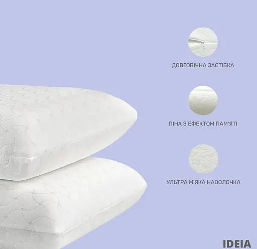 Подушка ортопедическая MEMORY FOAM ТМ IDEIA 59х43х12см с эффектом памяти 8-32996 - фото 3
