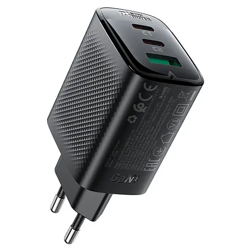 МЗП Acefast A108 GaN PD67W (1USB-A/2C) Black - фото 2