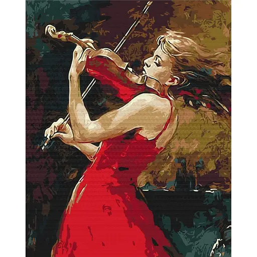 Картина за номерами Дівчина зі скрипкою Brushme 40х50 см кольорова 000149822